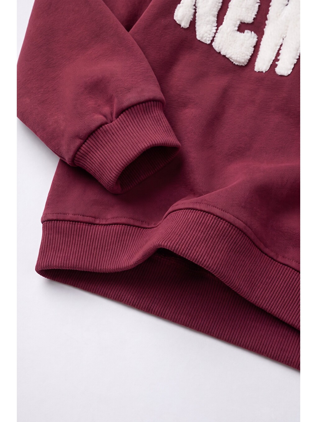 Kırmızı Çocuk New York Yazı Detaylı Sweatshirt Ve Eşofman Altı Takımı-2