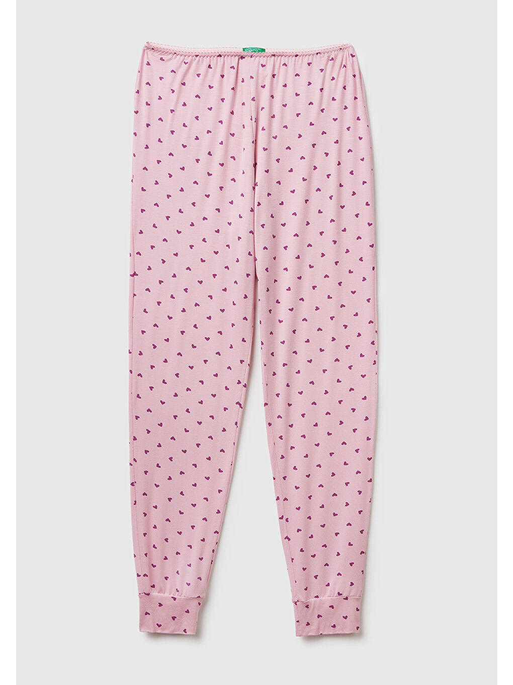 Kadın Pembe Viskoz Karışımlı Esnek Pijama Altı-1