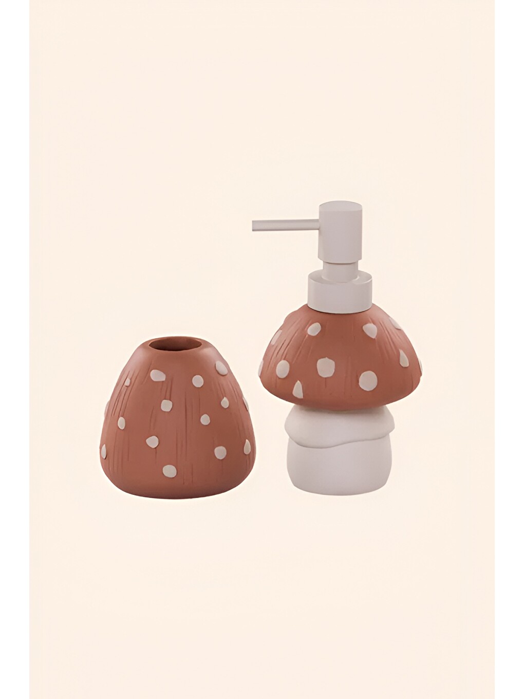 Kahverengi Mushroom 2 Parça Çocuk Banyo Aksesuar Seti-1