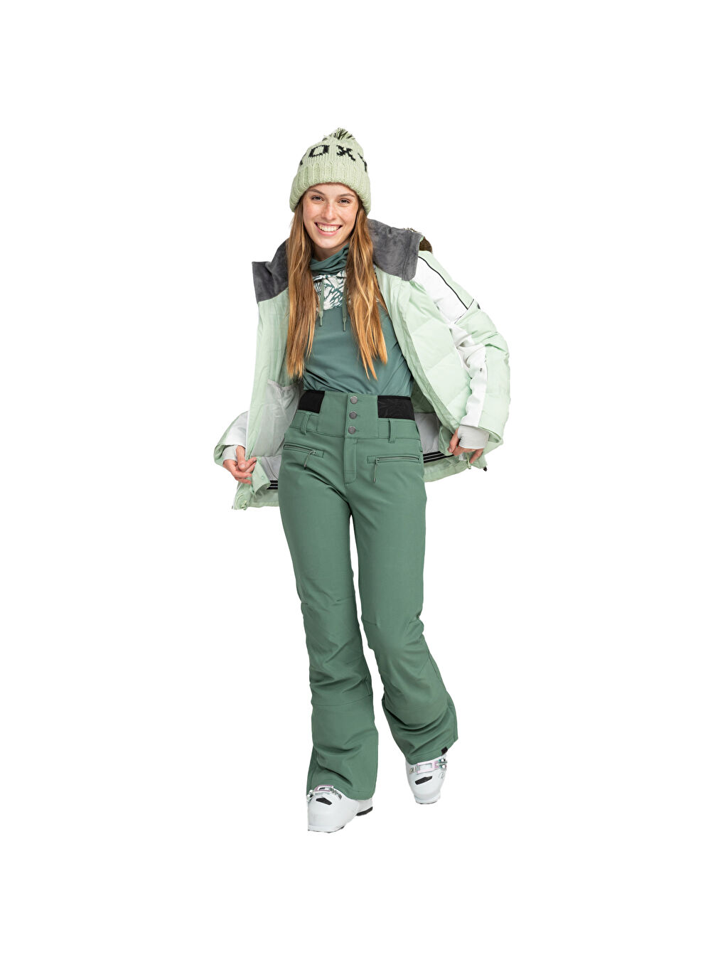 Yeşil Rising High Pt Kadın Snowboard Pantolonu-4