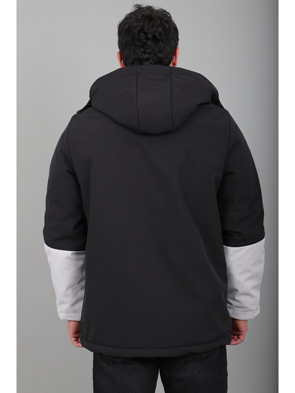 Bej Çift Renk İçi Kürklü Softshell Kışlık Mont Pldp 3041_50525-6