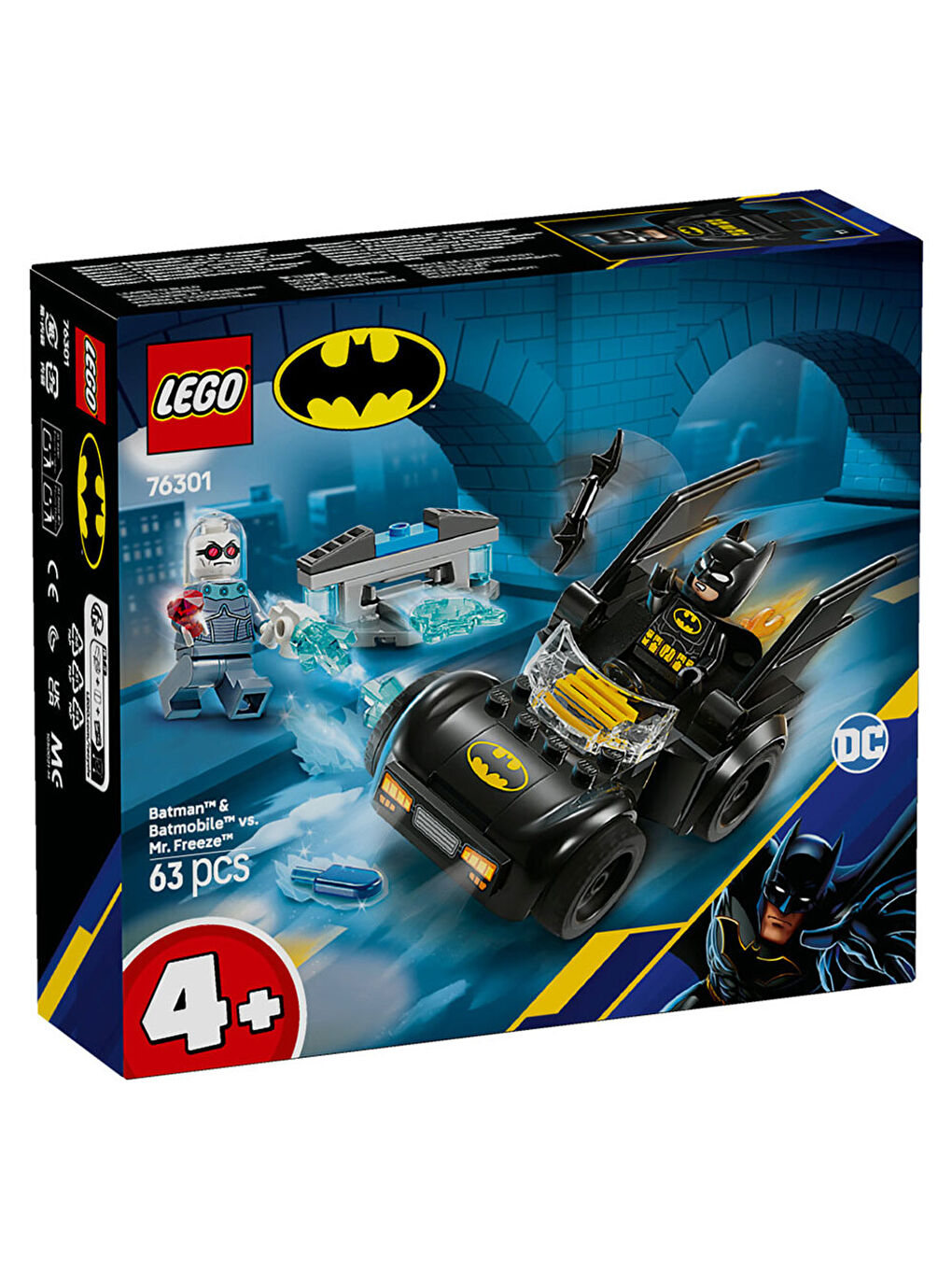 DC Batman Batman ve Batmobile Mr. Freezee Karşı 76301-4