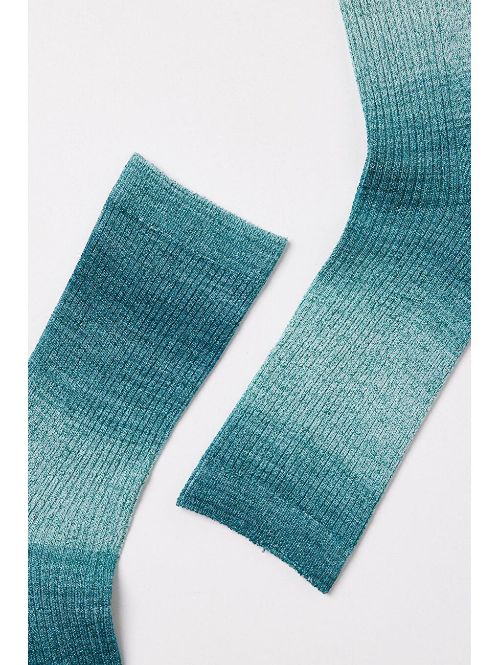 Kadın Degrade Soket Çorap Yeşil-2