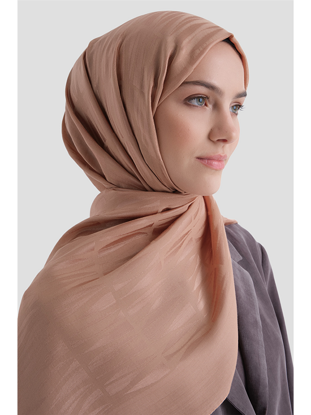 Pembe Lyocell Naia Çubuk Desen Şal 3 38-3