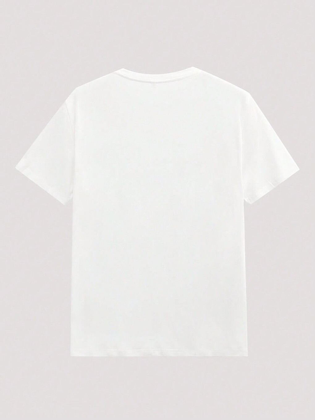 Erkek Beyaz Sw Baskı %100 Organik Pamuk Örme Oversize Tişört-1