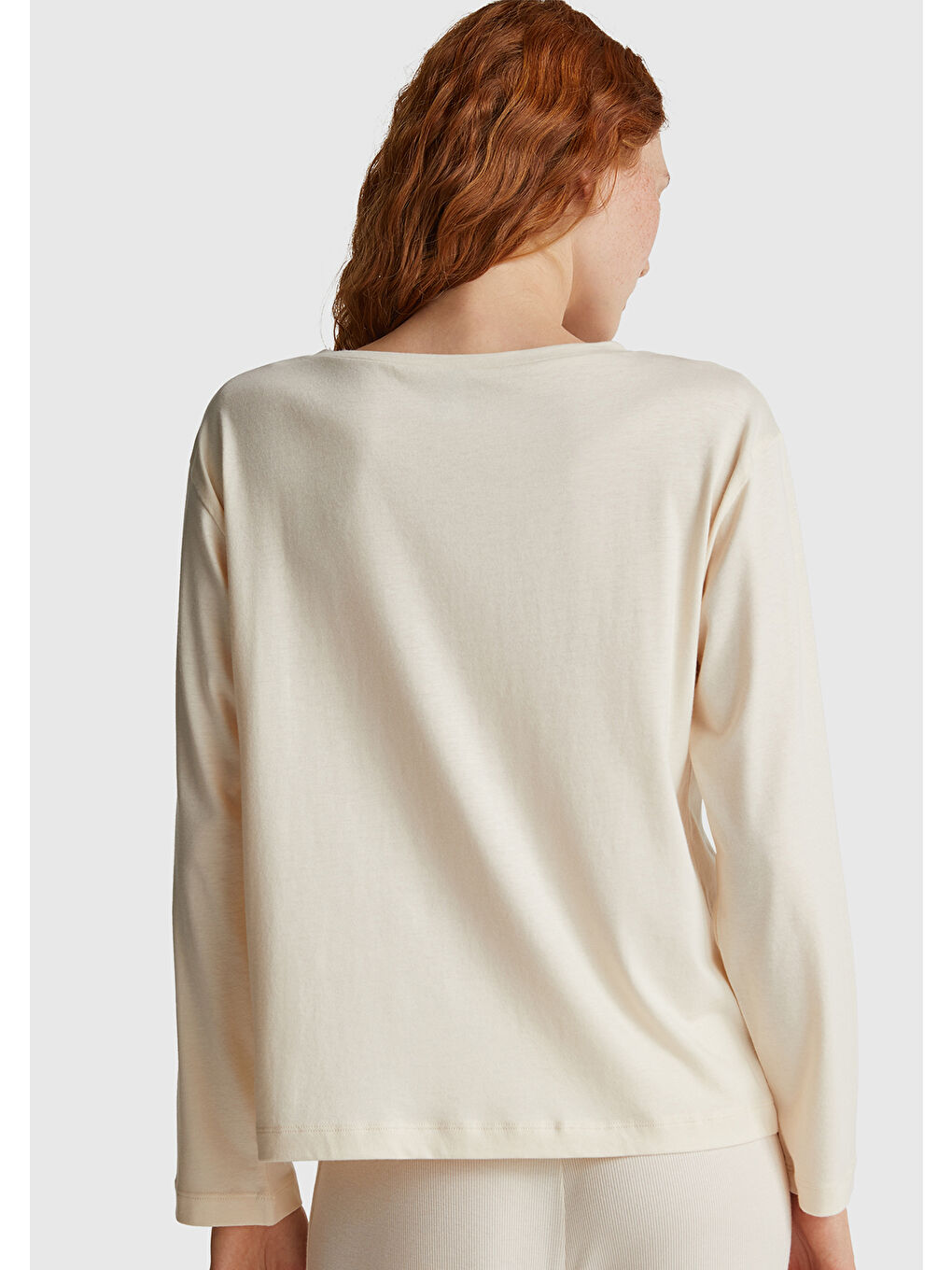 Ekru Kadın Krem Pamuk Karışımlı Gorjuss Baskılı Pijama üstü-2