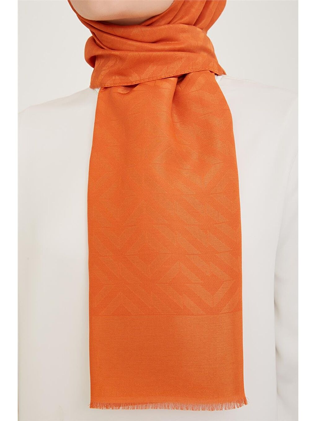 Turuncu Trend Pera Şal 1 4876-1