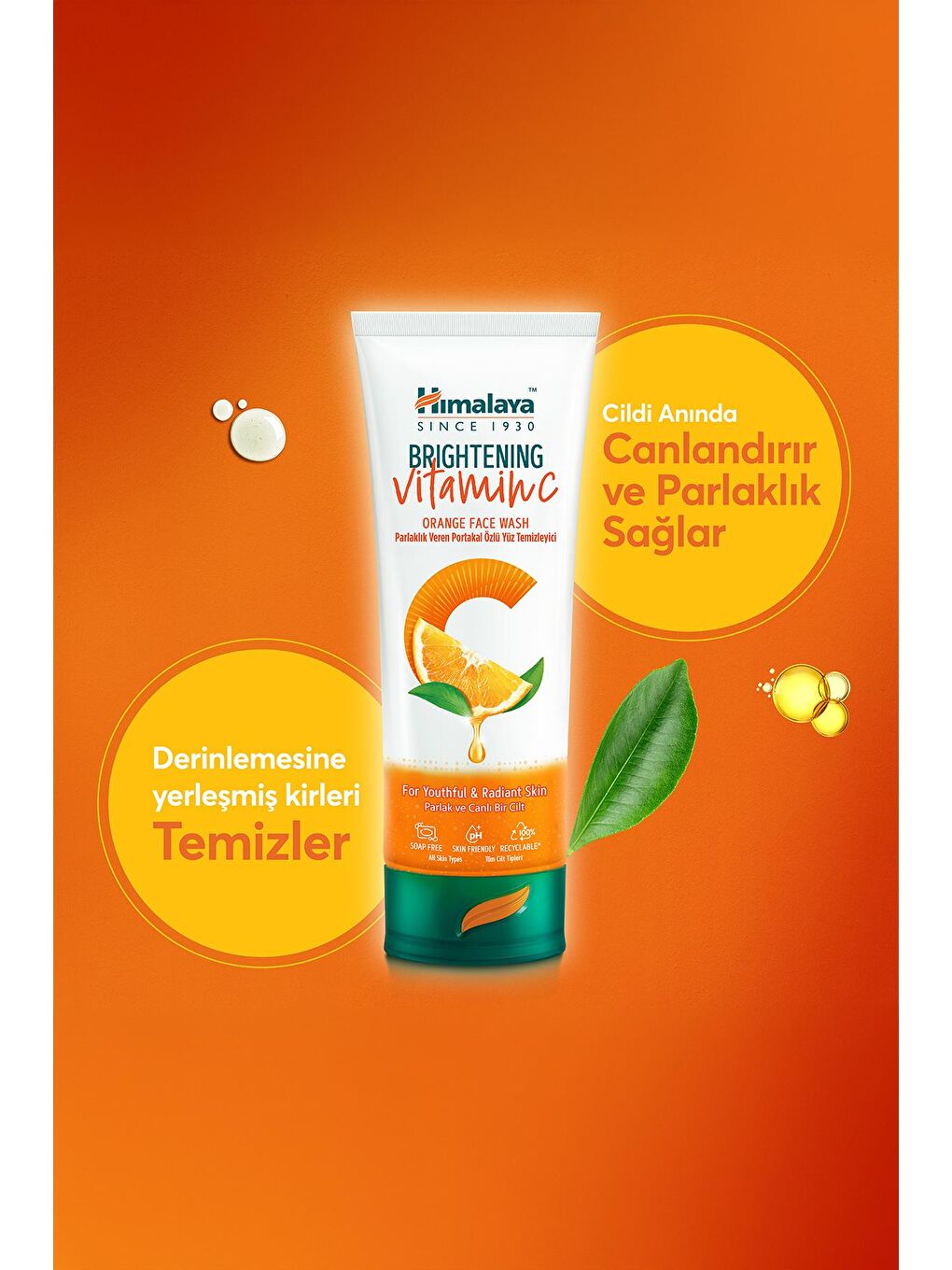 Vitamin C Parlaklık Veren Portakal Özlü Yüz Temizleyici 100ml, Tüm Ciltler, Paraben/SLS/SLES İçermez-2