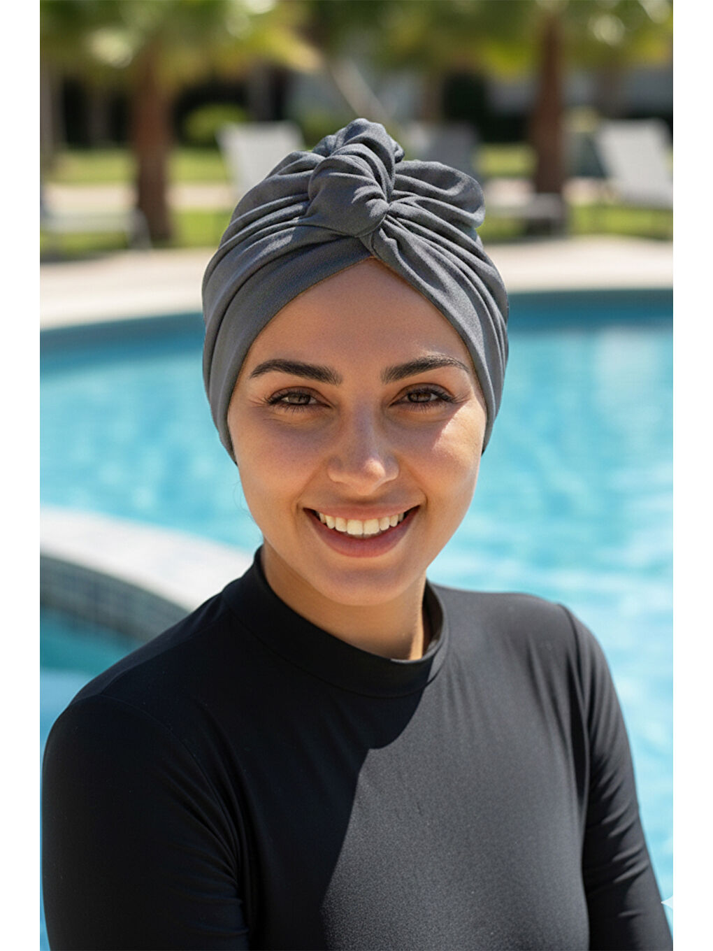 Havuz Deniz Çift Taraflı Bone R-987 Gri-1