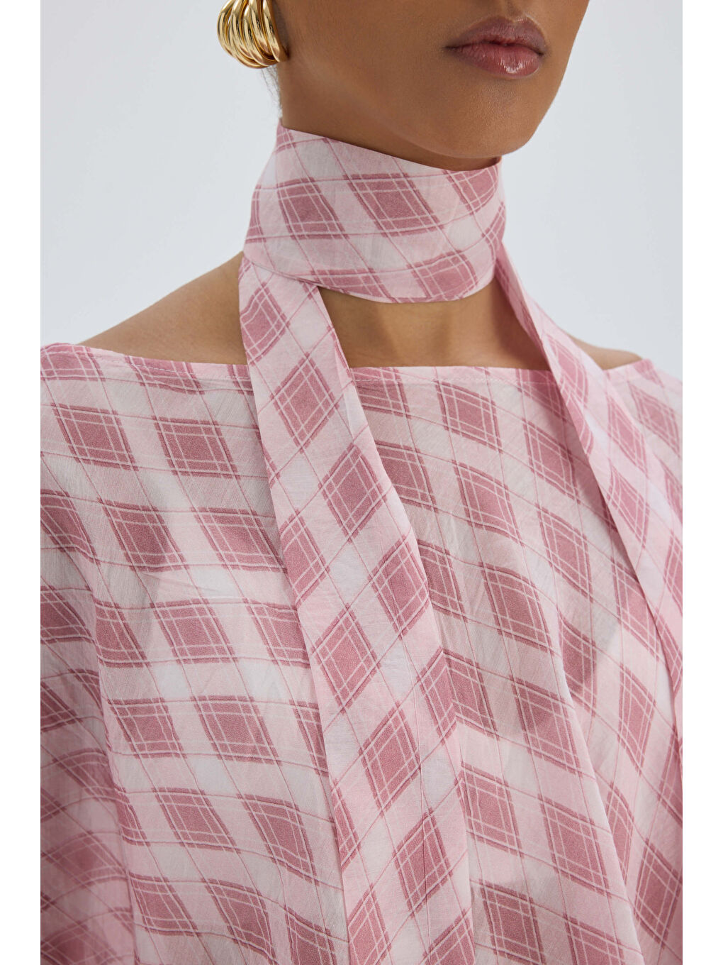 Marlowe Pembe Ekose İkili Takım-5