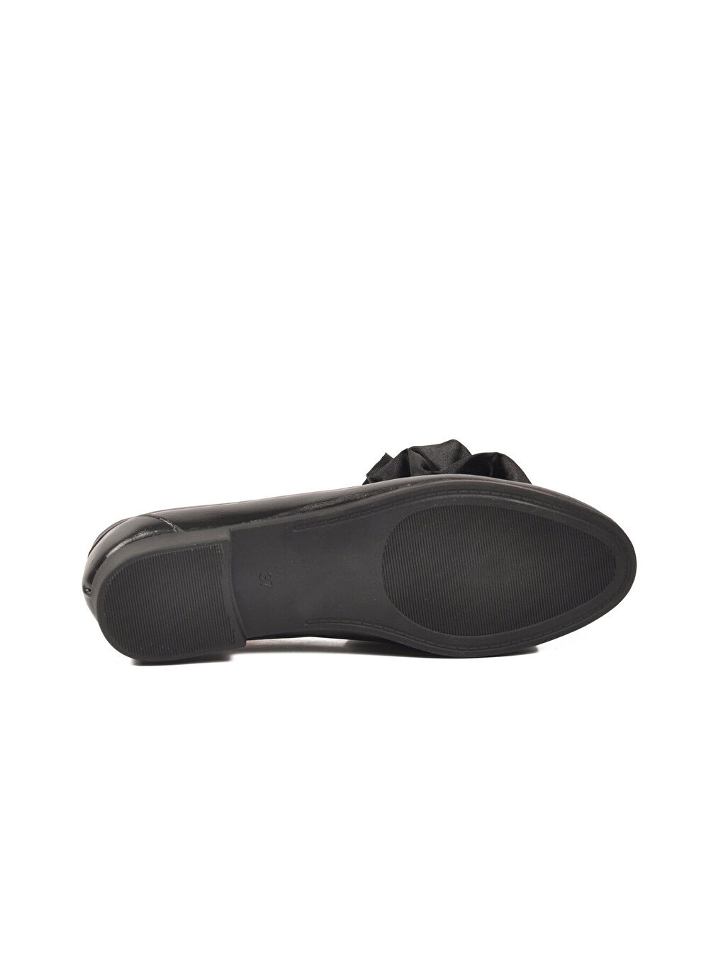 Siyah Hafif Fiyonk Kurdeleli Kadın Babet Ayakkabı 572485 Z-4