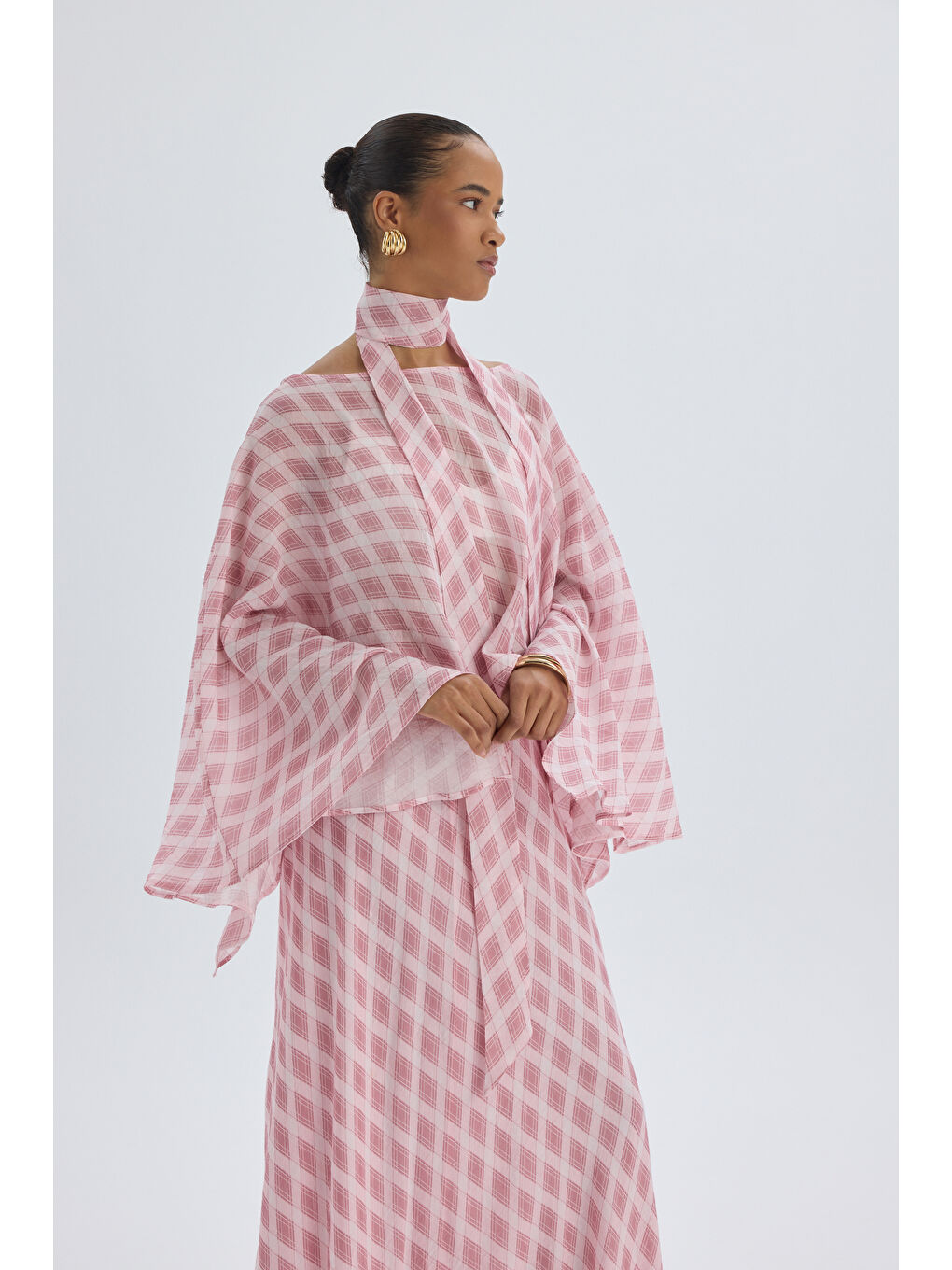 Marlowe Pembe Ekose İkili Takım-7