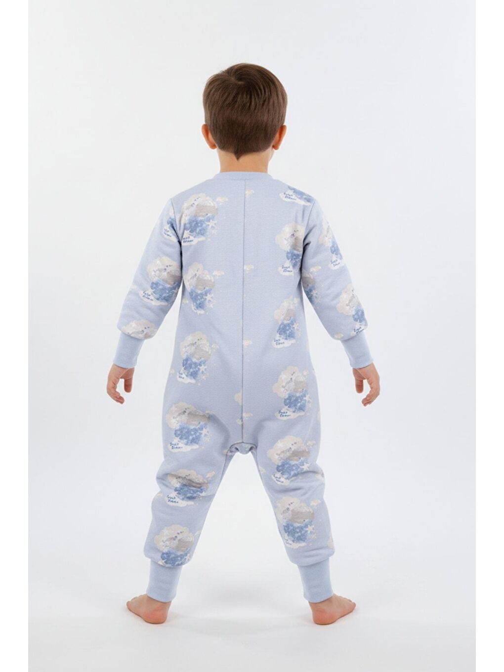 Mavi Erkek Çocuk Elyaf Dolgulu Premium Kalite 2 Tog Desenli Uyku Tulumu-3