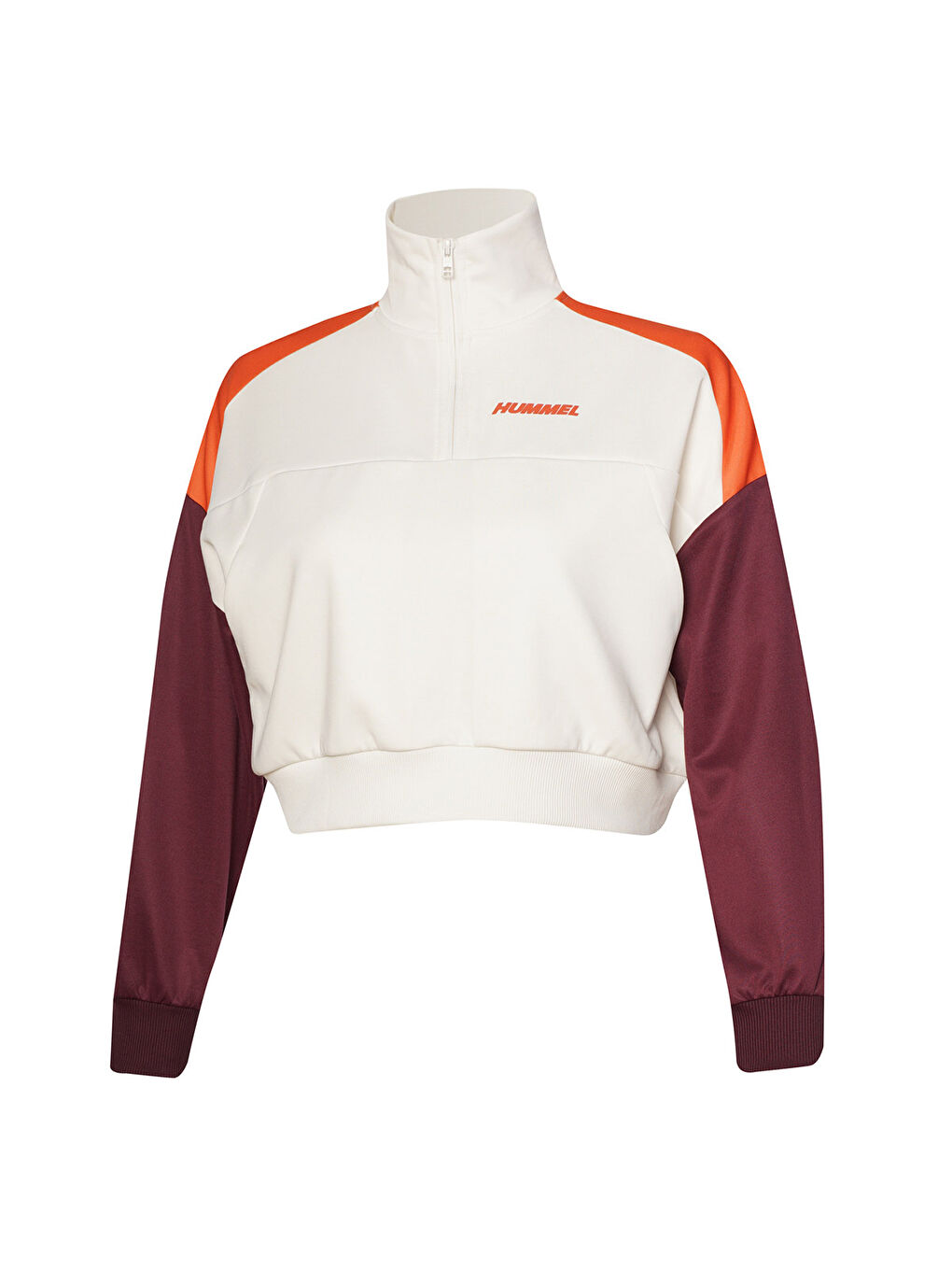 Jerome Kadın Beyaz Dik Yaka Sweatshirt-1