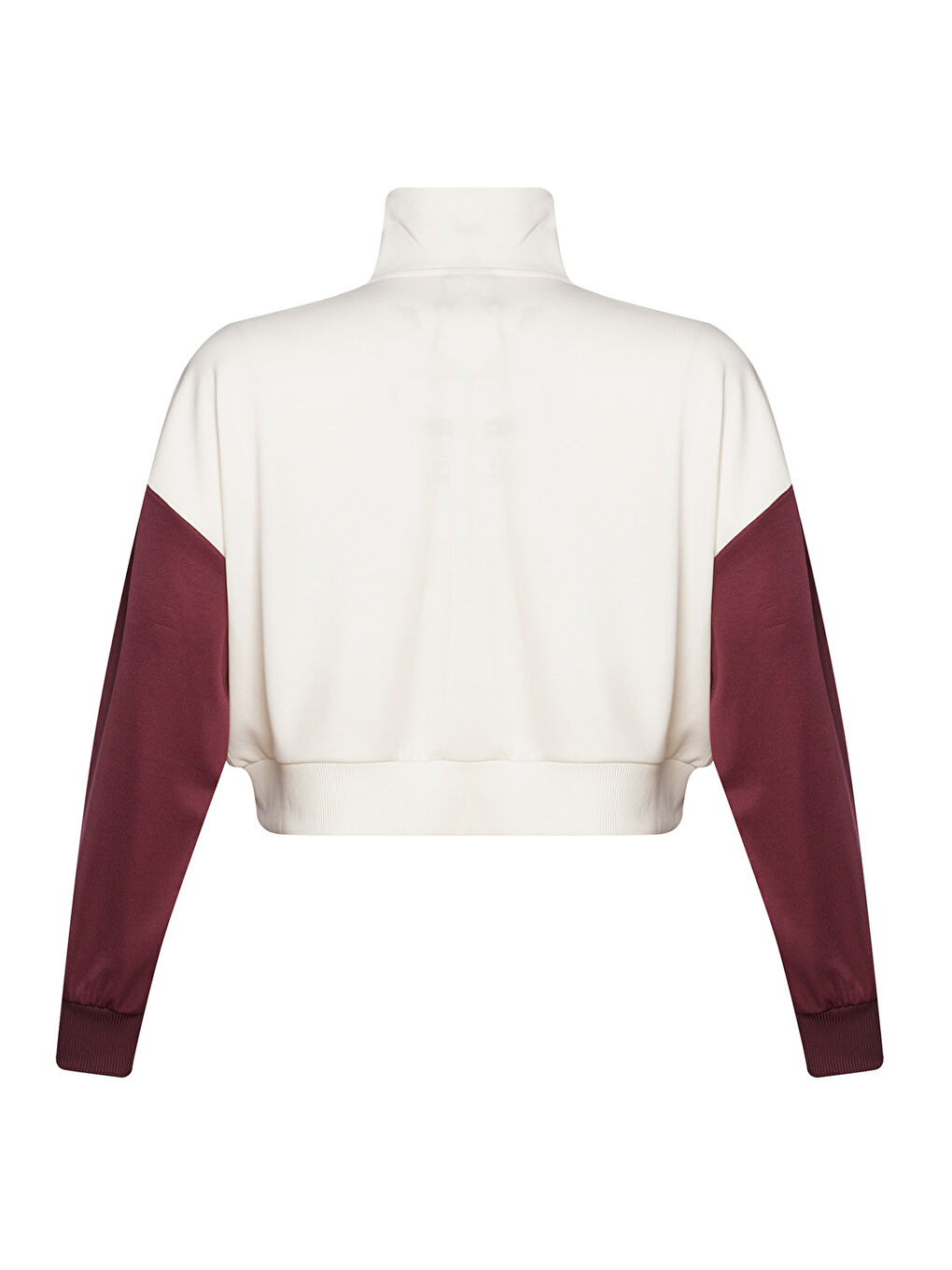 Jerome Kadın Beyaz Dik Yaka Sweatshirt-2