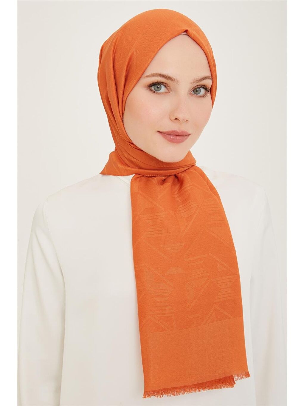 Turuncu Trend Pera Şal 2 4876