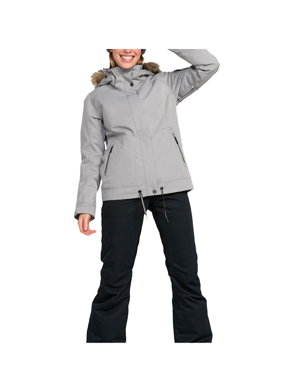 Meade Kadın Gri Snowboard Ceketi-4