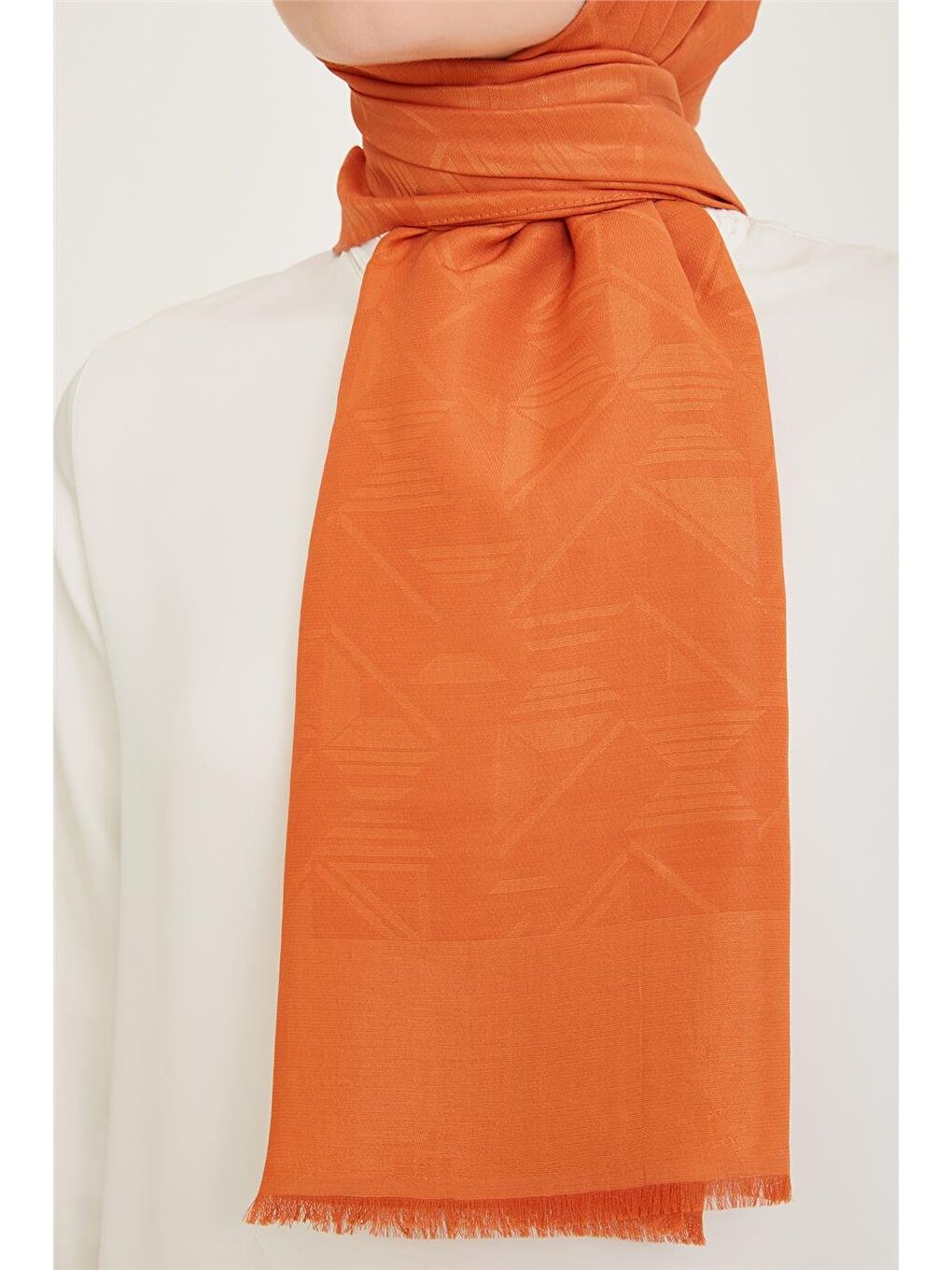 Turuncu Trend Pera Şal 2 4876-1