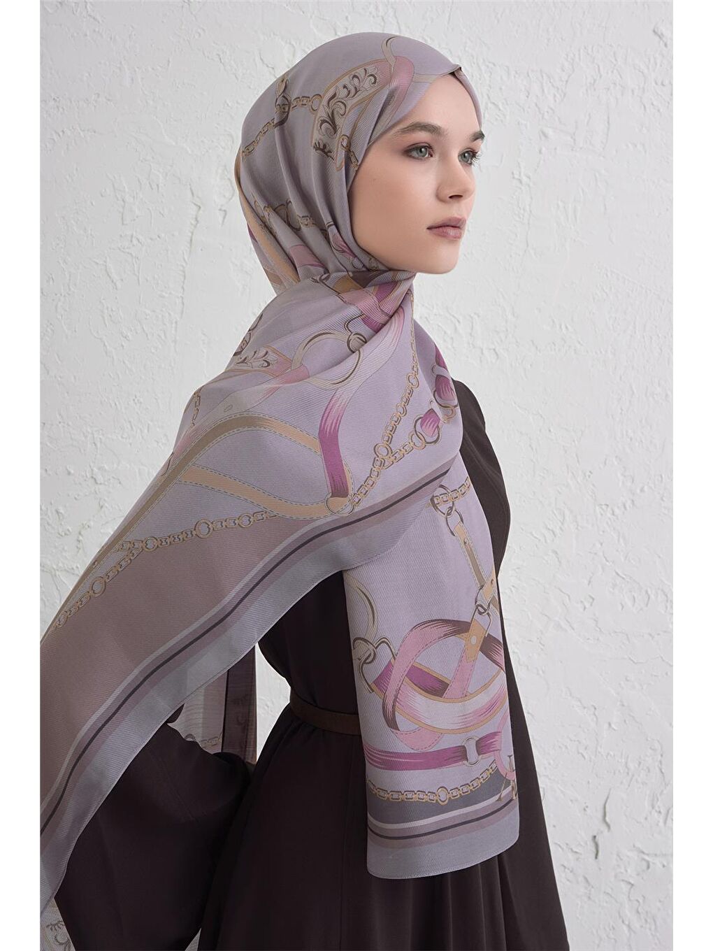 Lila Yün İpek Harmony Şal 9315 34-1
