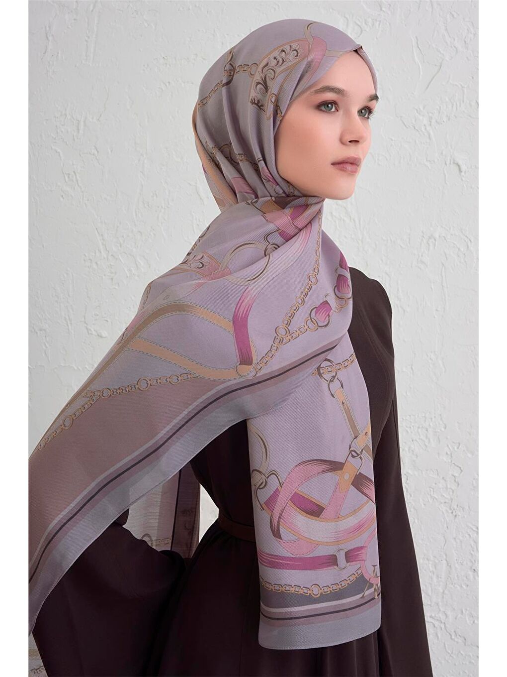 Lila Yün İpek Harmony Şal 9315 34-2