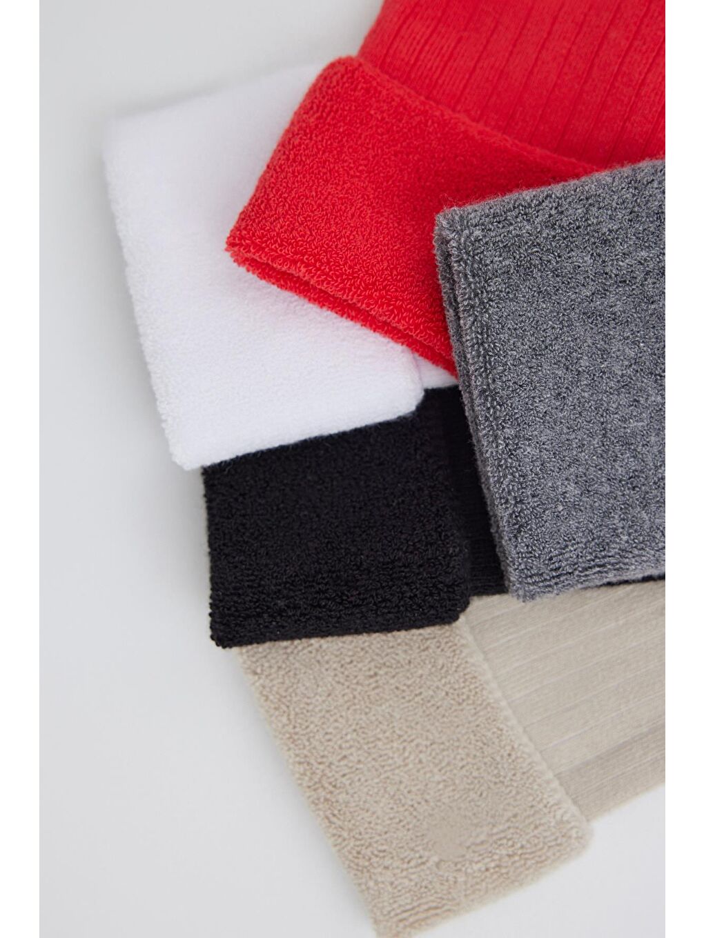 5'Li Paket Kadın Derby Soket Çorap Siyah Mix-1