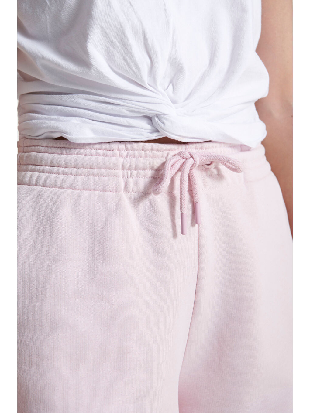 Regular Fit Normal Kesim Normal Bel Pembe Sweat Şort-3