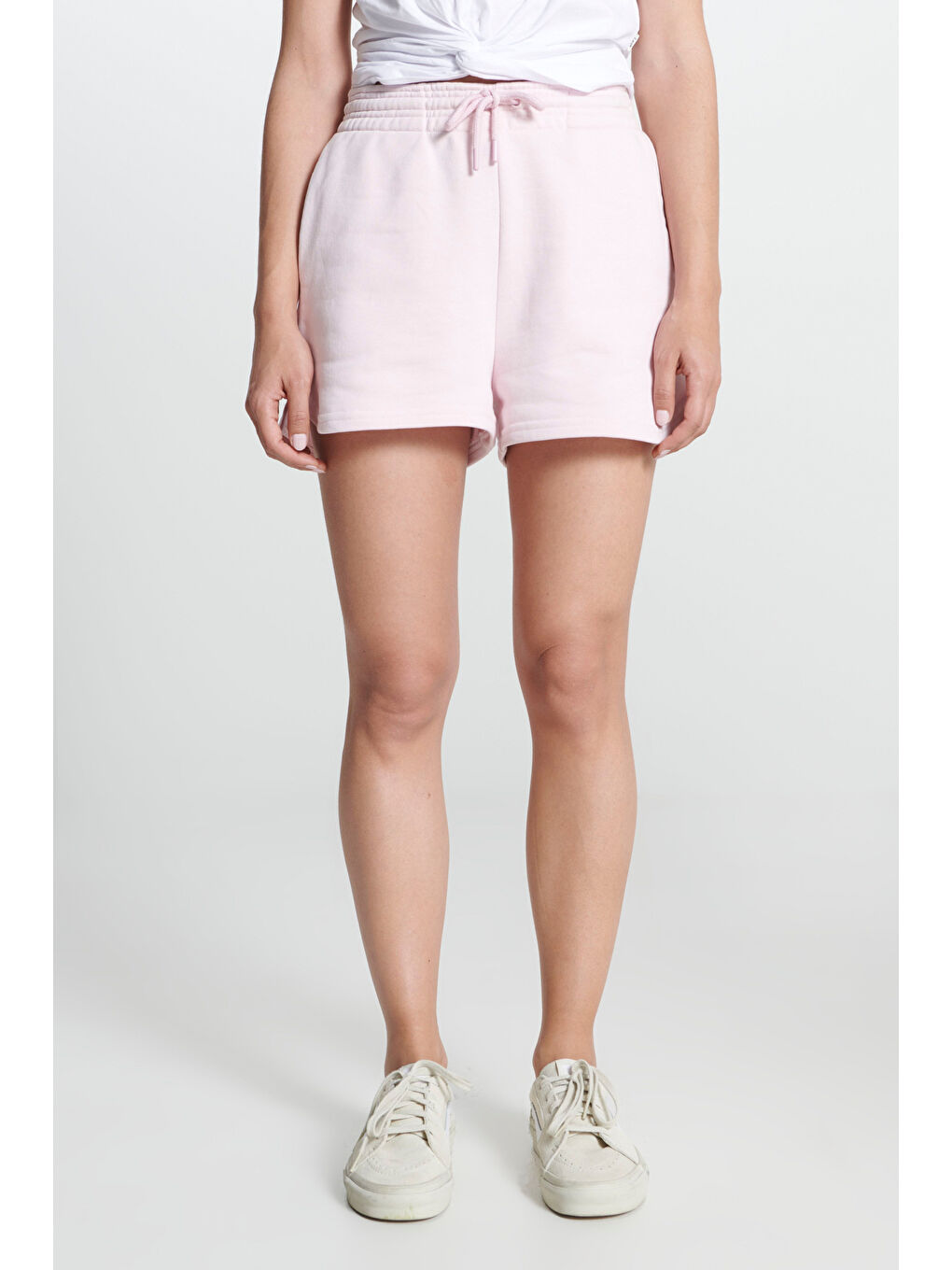 Regular Fit Normal Kesim Normal Bel Pembe Sweat Şort-4