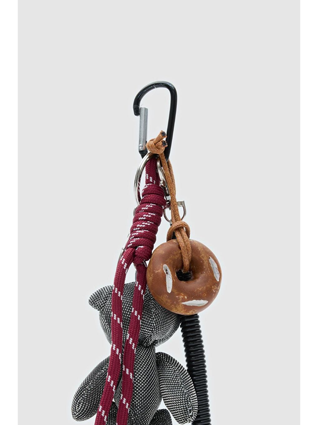 Gri Ayıcık Ve Donut Figürlü Çanta Charmı-2