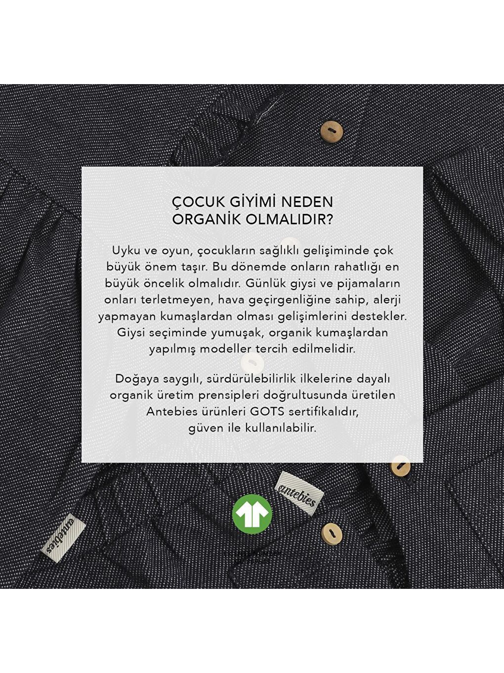 ANTEBIES Lacivert Denim Kısa Kollu Pijama Takımı - 7