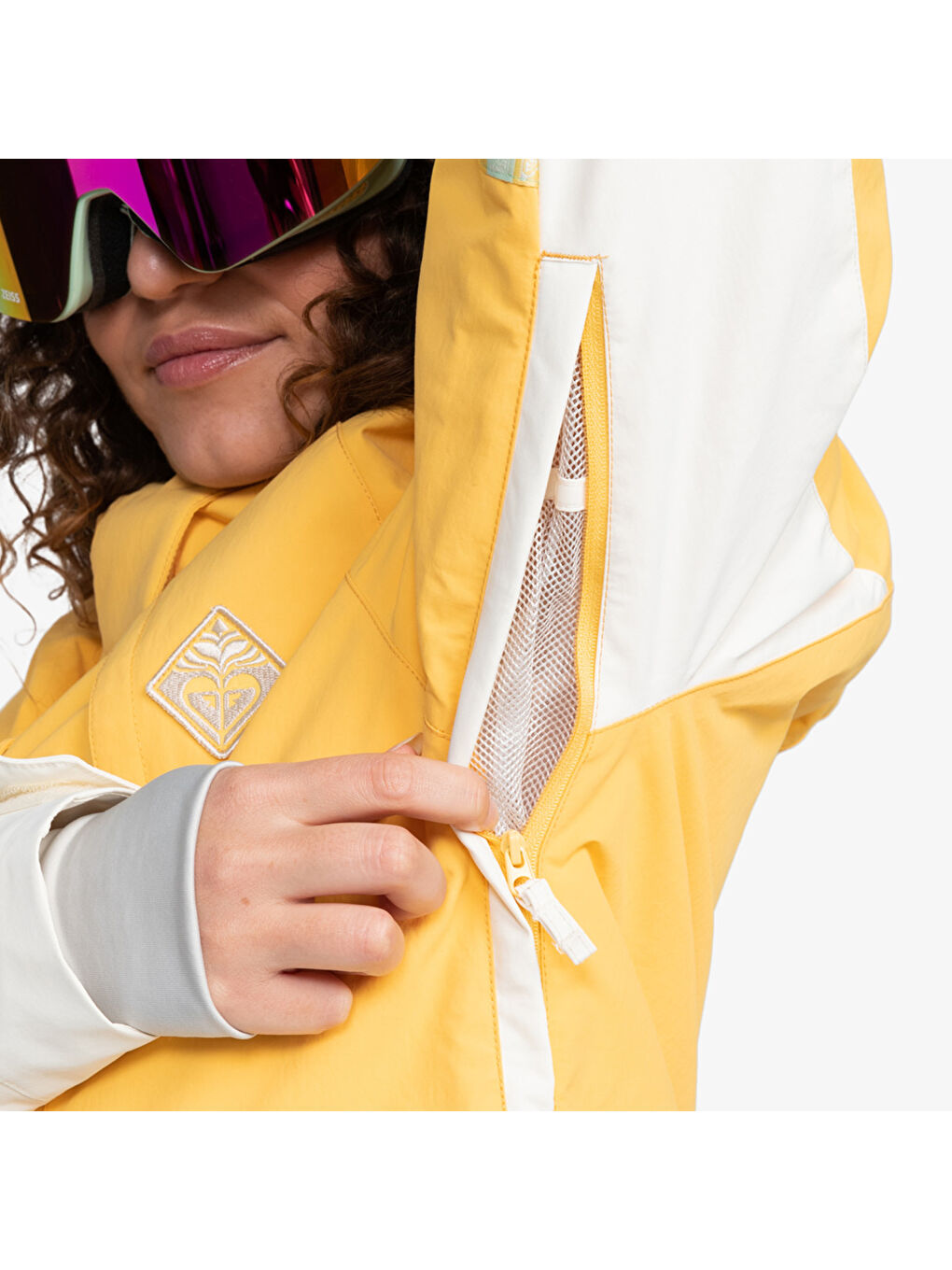 Ritual Kadın Sarı Snowboard Ceketi-4