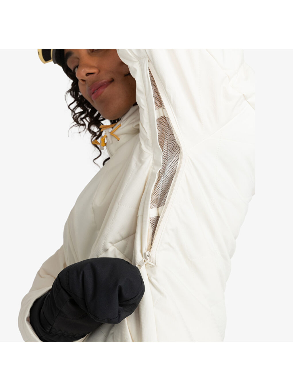 Radiant Lines Overhead Kadın Beyaz Snowboard Ceketi-3