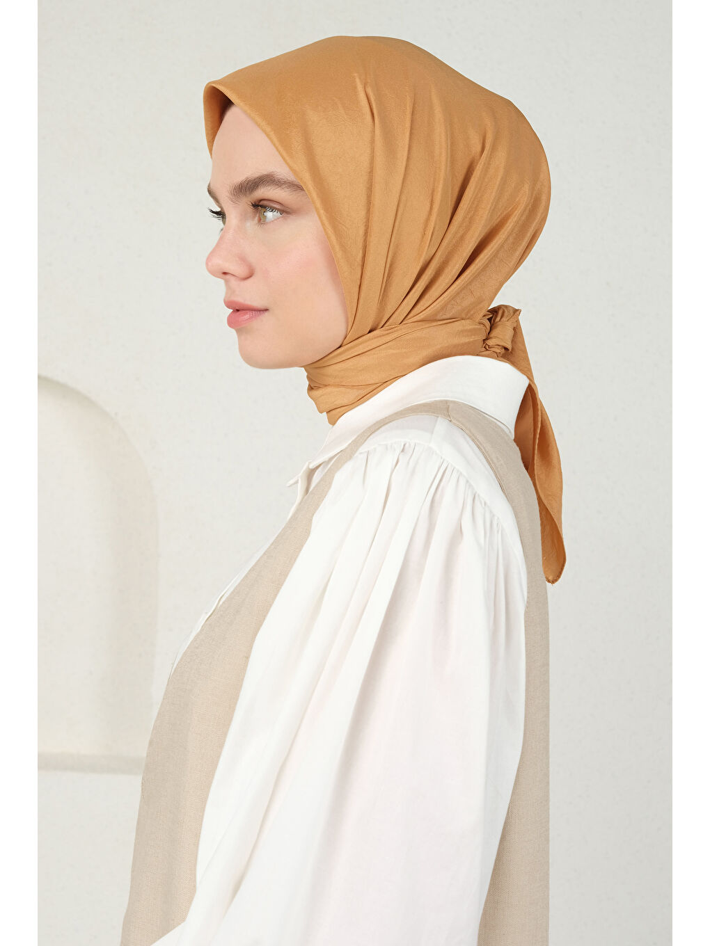 Pembe Soft Kraş Eşarp Somon-1