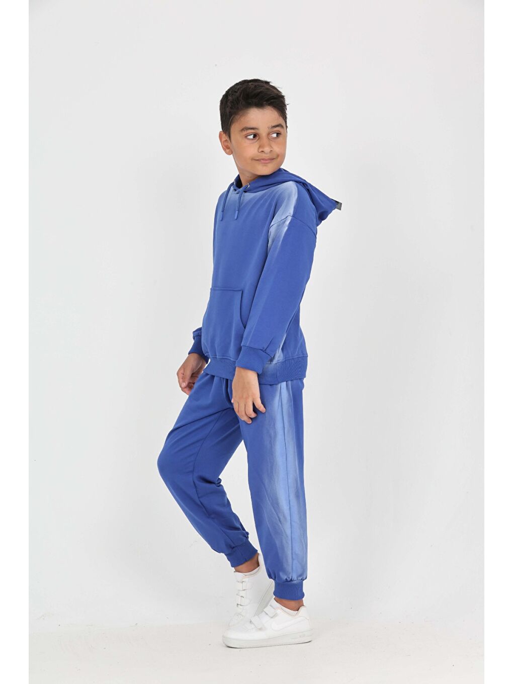 Mavi Erkek Çocuk Saturday Baskılı Eşofman Takım-1