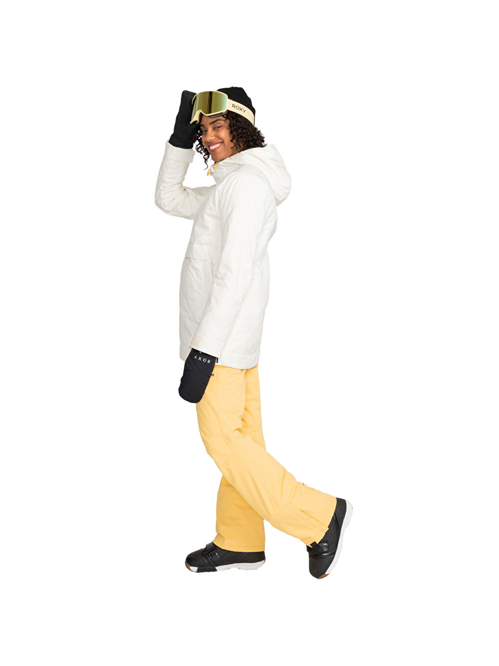 Radiant Lines Overhead Kadın Beyaz Snowboard Ceketi-7