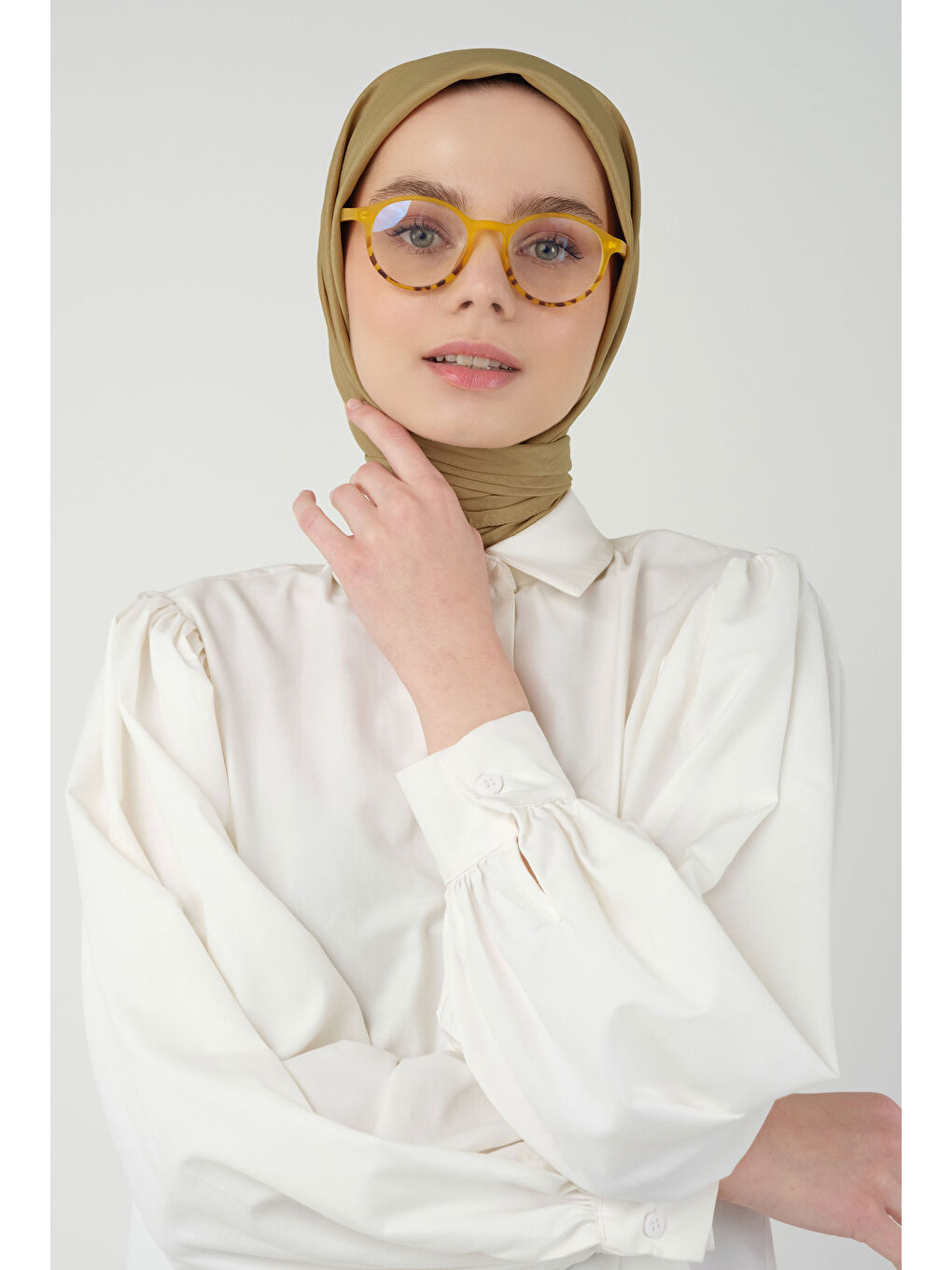 Sarı Soft Kraş Eşarp Hardal-2