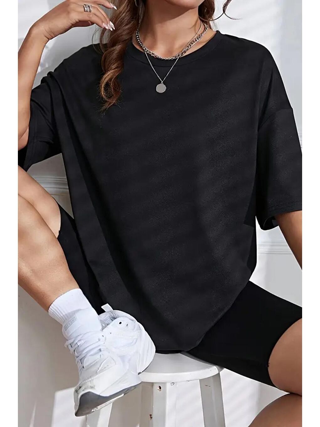 Siyah Makes You Happy Baskılı Bisiklet Yaka Unisex Tshirt-1