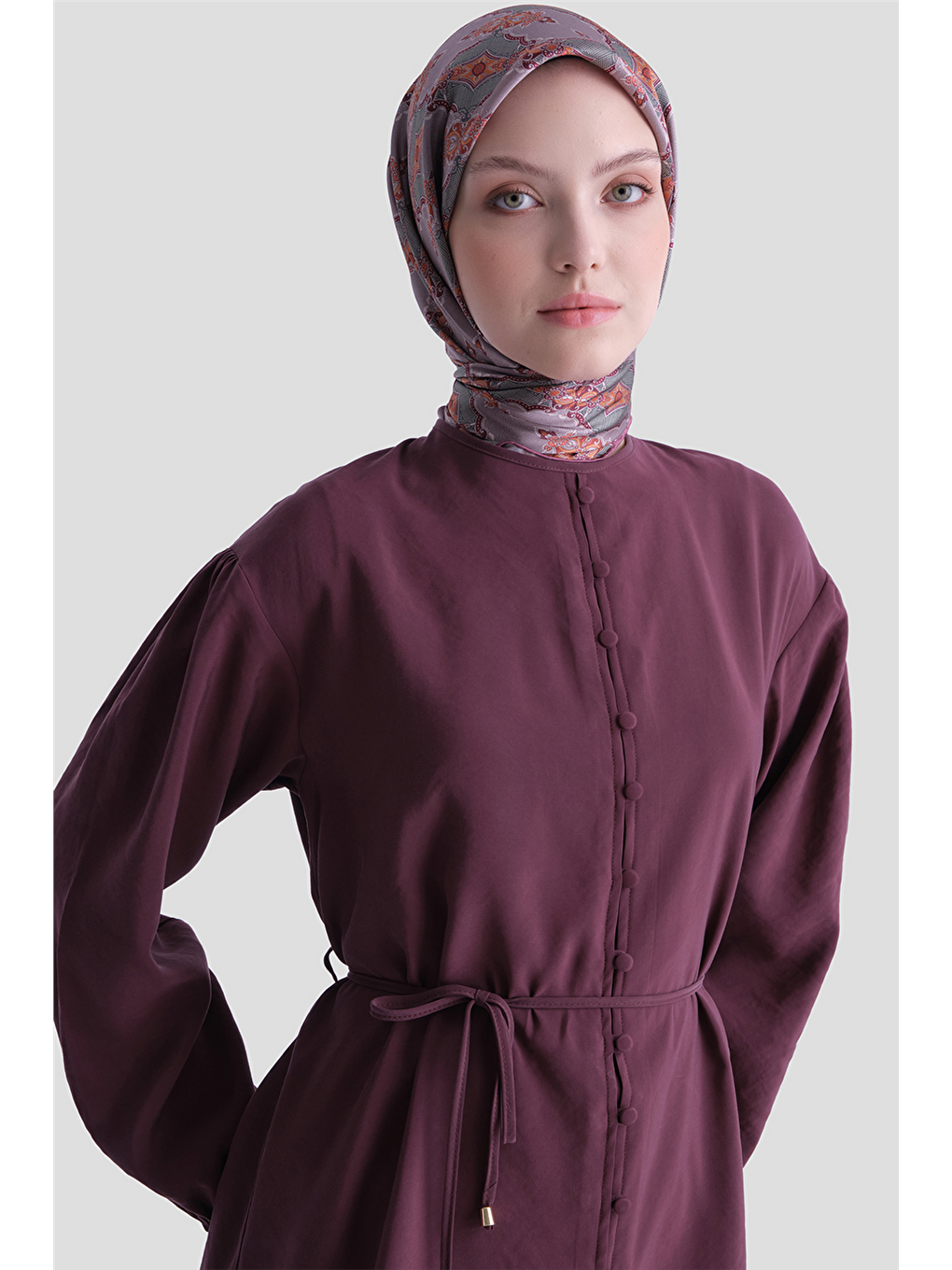 Minimal Düğmeli Takım Mürdüm-3