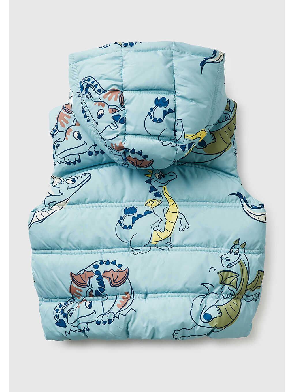 Karışık Erkek Çocuk Tamamı Desenli Logo Etiketli Kapüşonlu Yelek-1