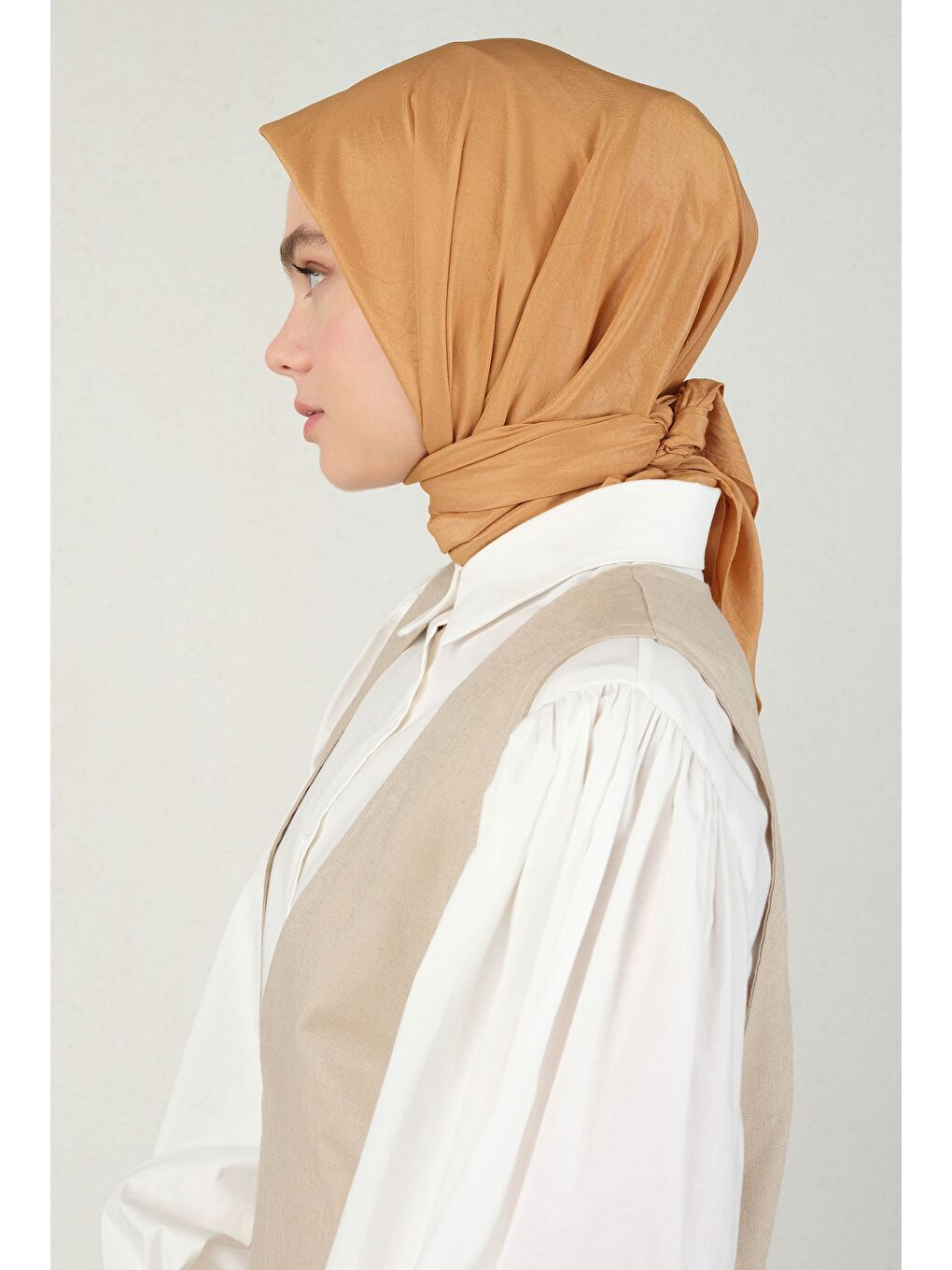 Pembe Soft Kraş Eşarp Somon-2