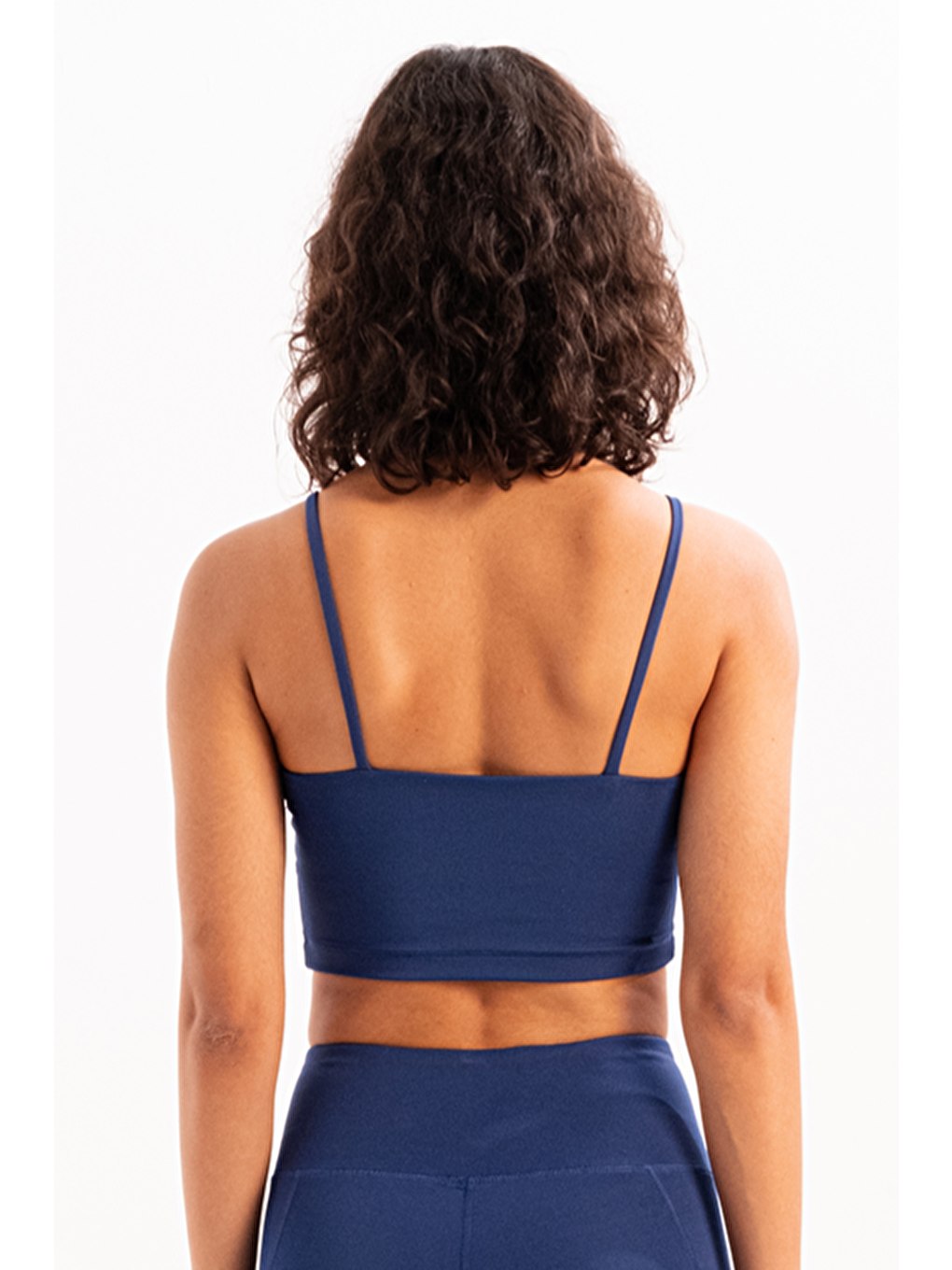 İnce Askılı Çıkarılabilir Pedli Bra Kadın Sporcu Sütyeni Spica Lacivert-5
