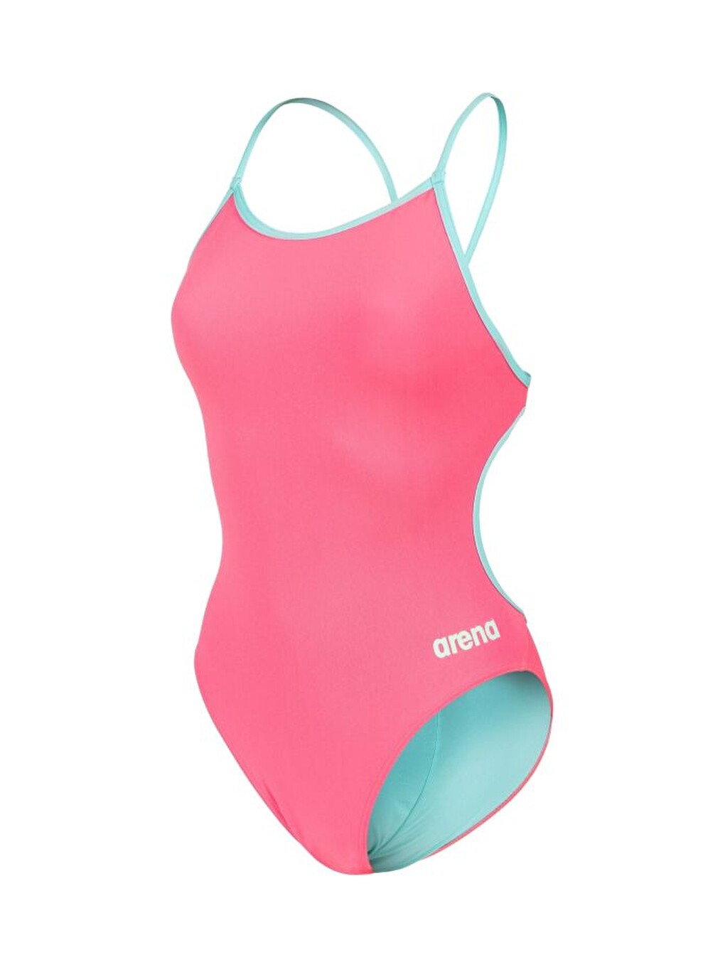 Pembe Womens Swimsuit Lace Back Solid Kadın Yücücü Mayosu 004651970