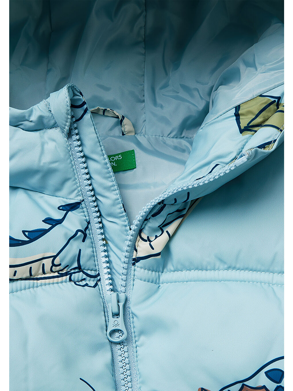 Karışık Erkek Çocuk Tamamı Desenli Logo Etiketli Kapüşonlu Yelek-2