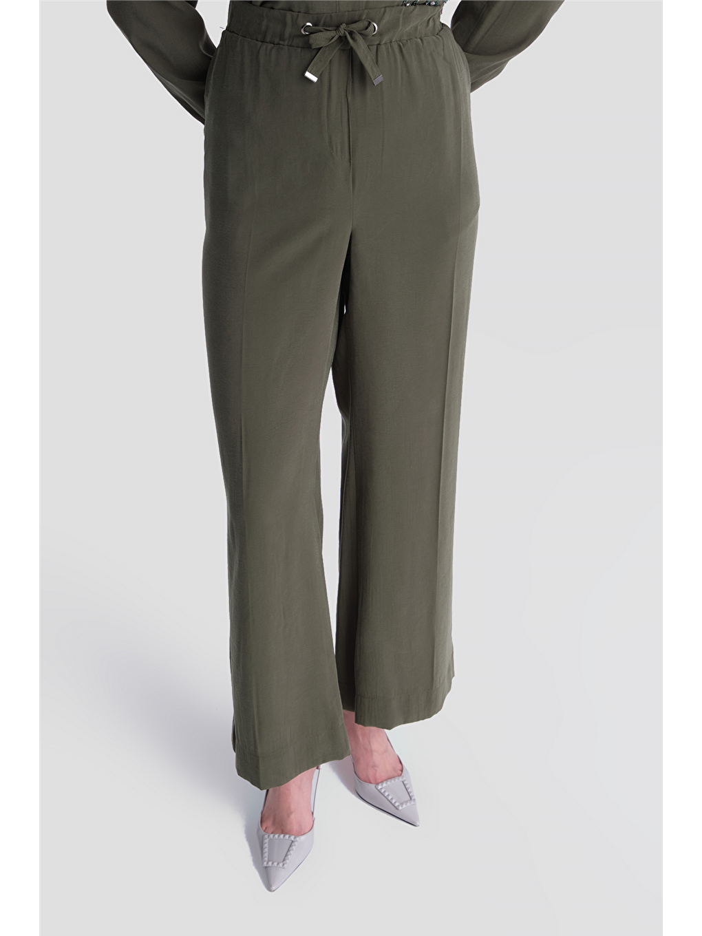 Nakış İşlemeli Tunik Takım Haki-5