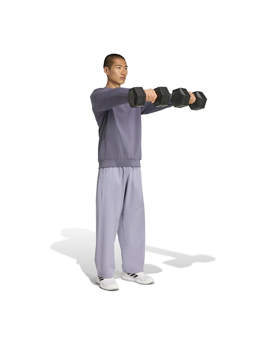 Designed For Training Crew Erkek Mor Bisiklet Yaka Sweatshirt-2