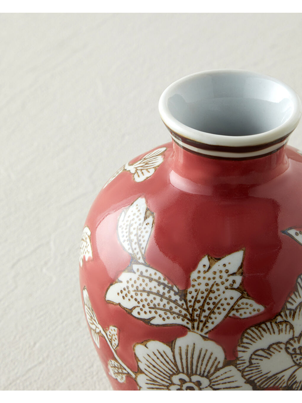 Casey Porselen Vazo 12 cm Kırmızı-2