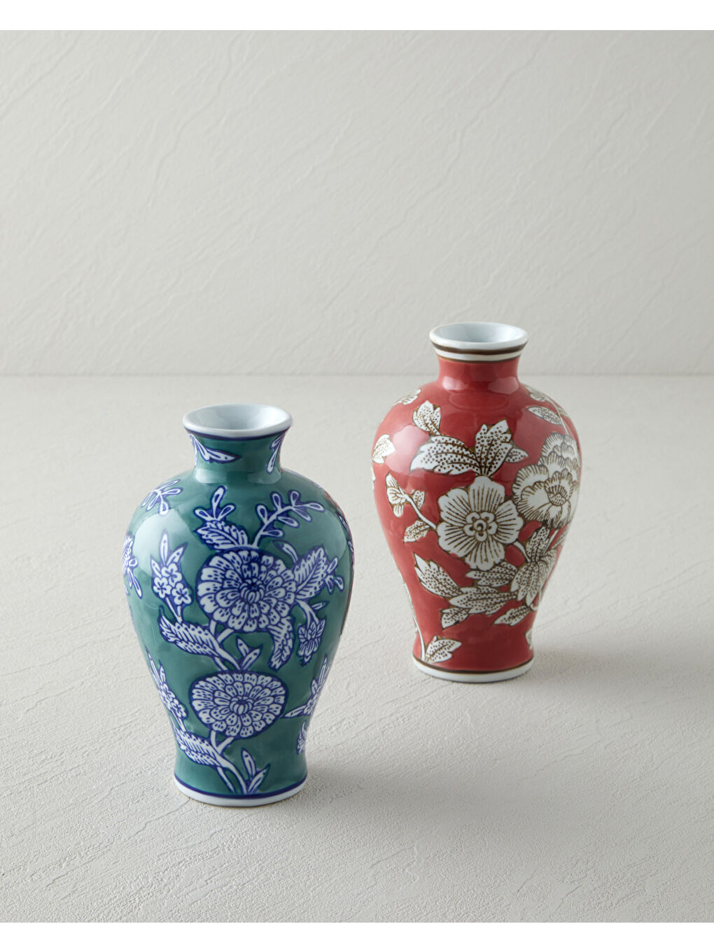 Casey Porselen Vazo 12 cm Kırmızı-3