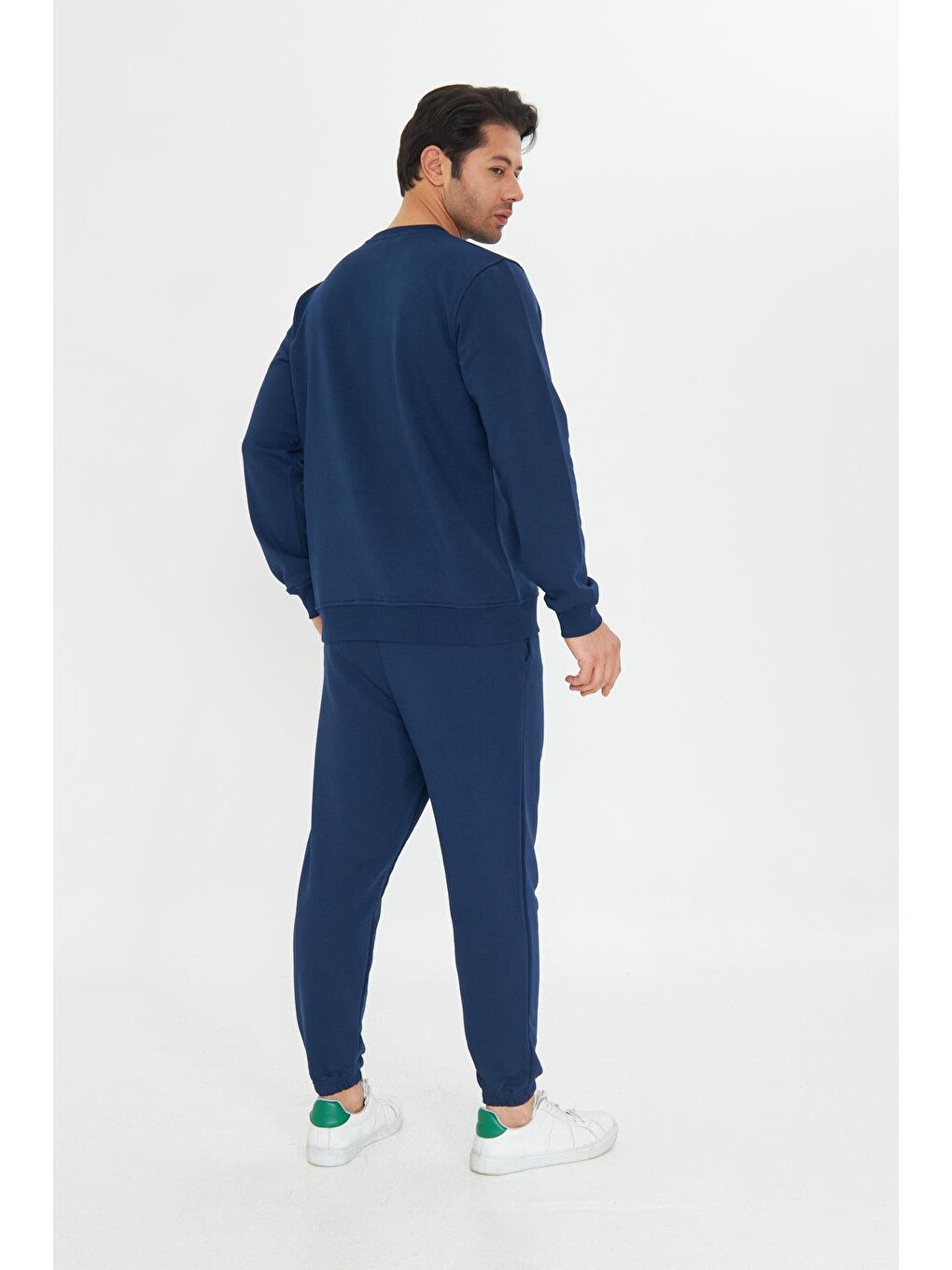 İndigo Şardonsuz 3 Iplik Pamuklu Basic Bisiklet Yaka Unisex Eşofman Takımı 5738-5