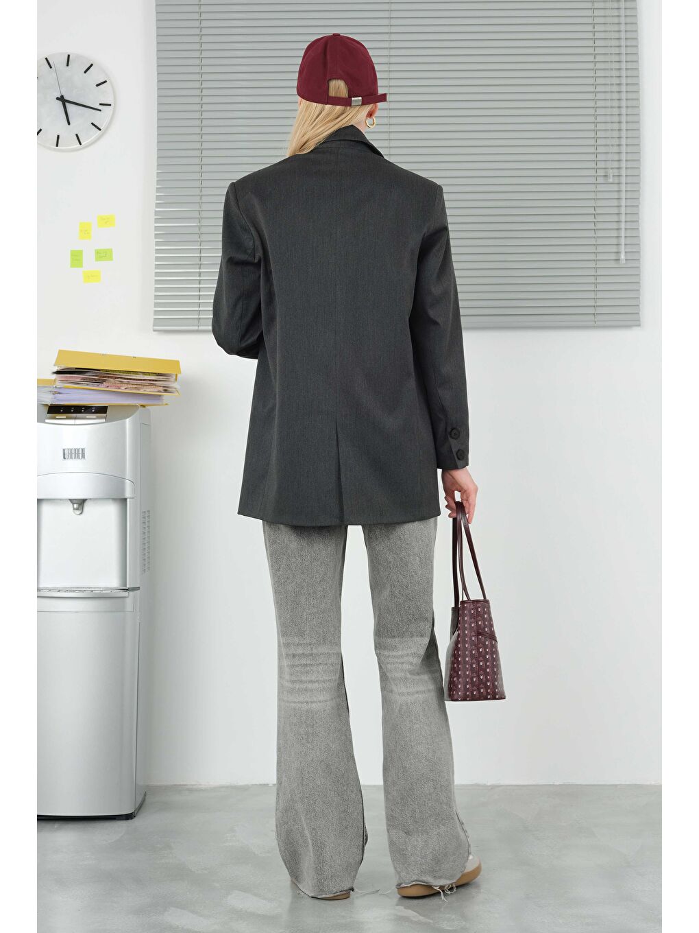 Klasik Blazer Ceket Antrasit-3