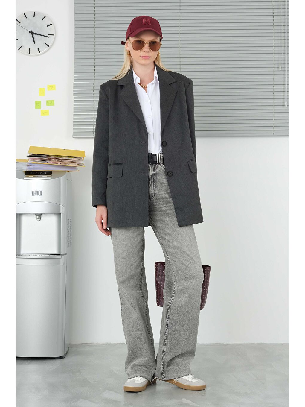 Klasik Blazer Ceket Antrasit-4