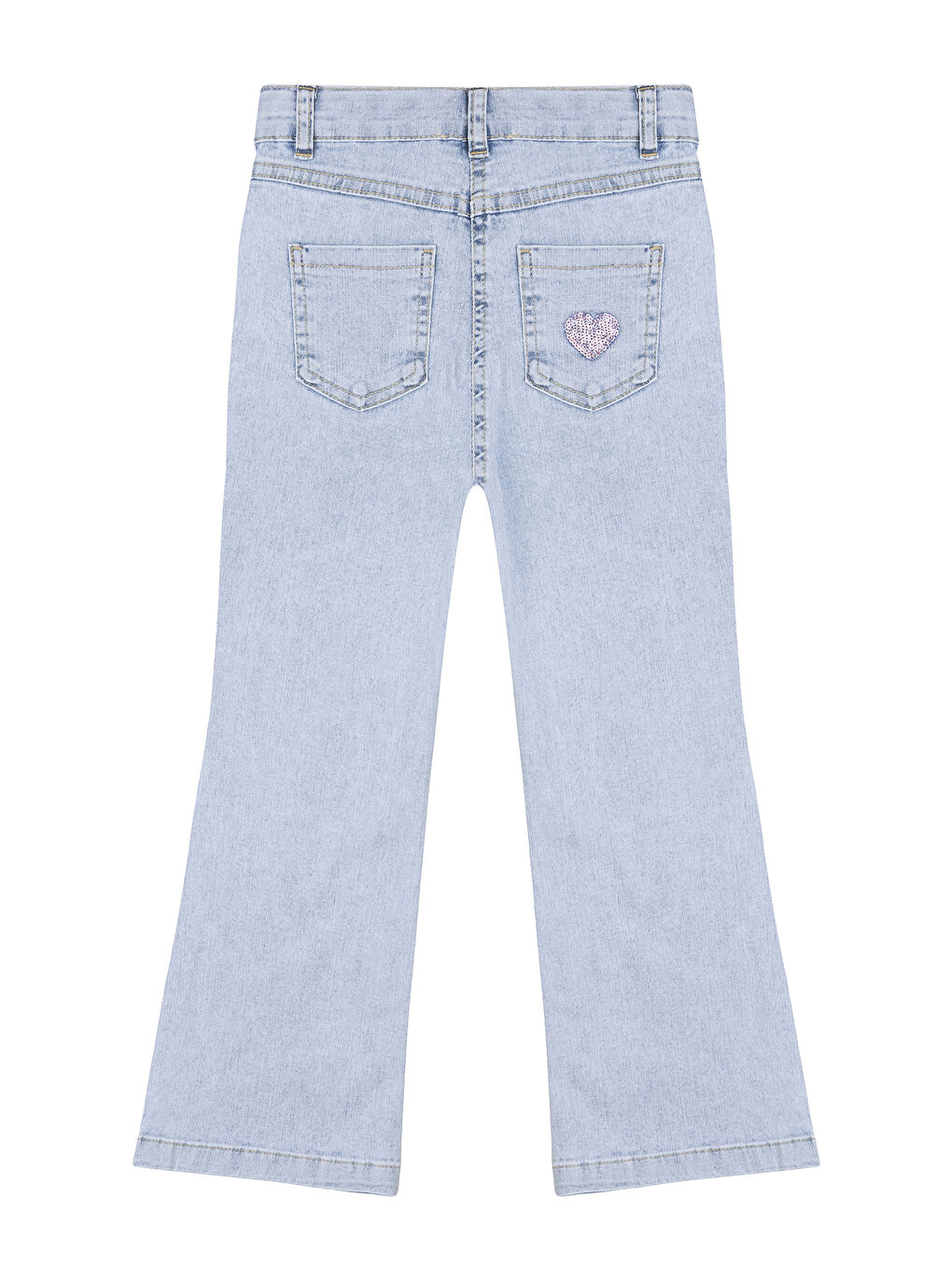 Kız Çocuk Denim Pantolon 2-6 Yaş Mavi-3